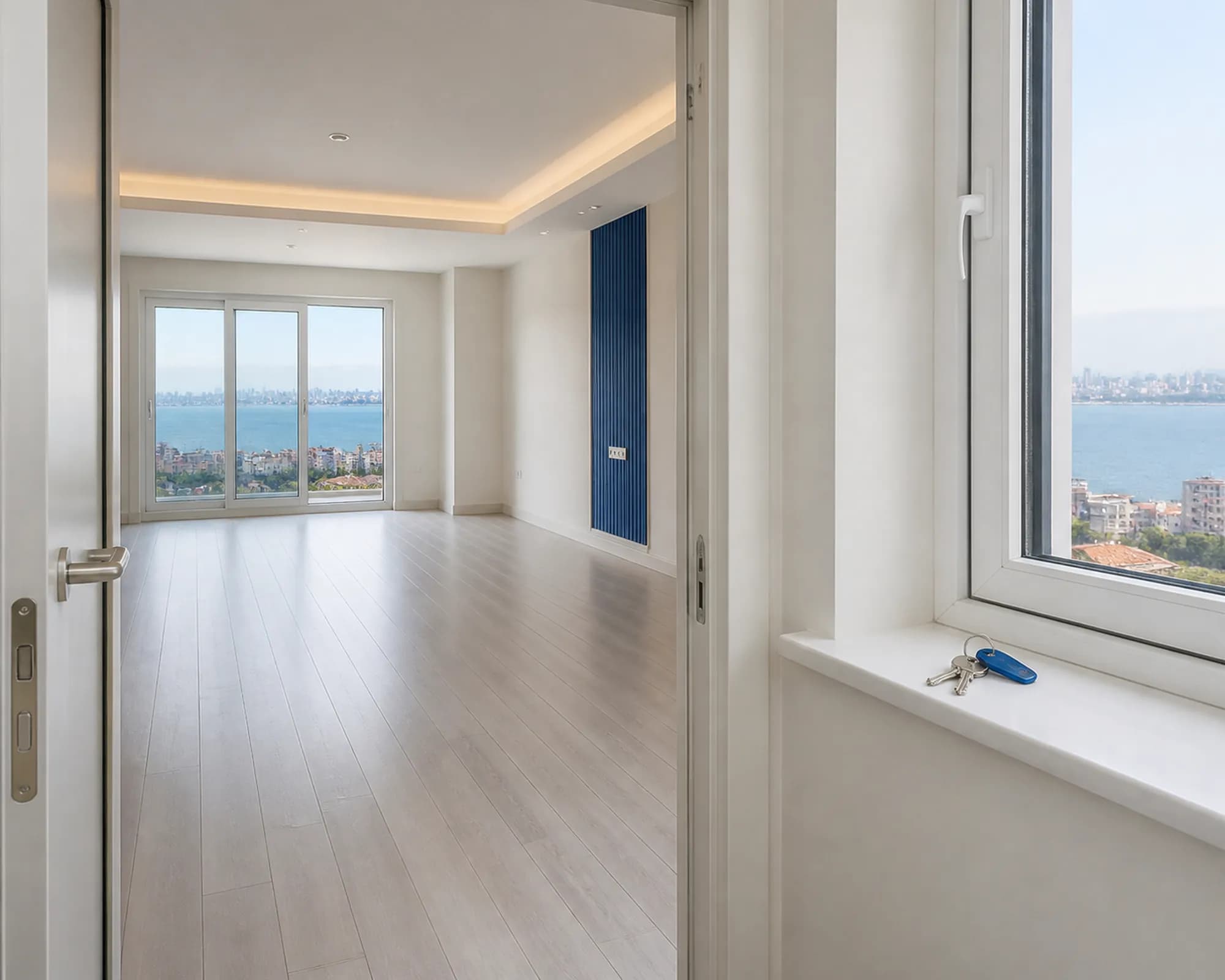 Anahtar teslim yenilemesi tamamlanan aydınlık bir daire